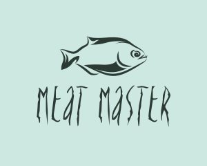 Carnivore - Piranha Fish Creature logo design