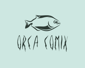 Predator - Piranha Fish Creature logo design