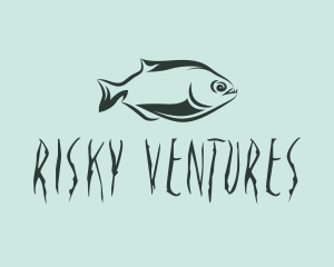 Dangerous - Piranha Fish Creature logo design