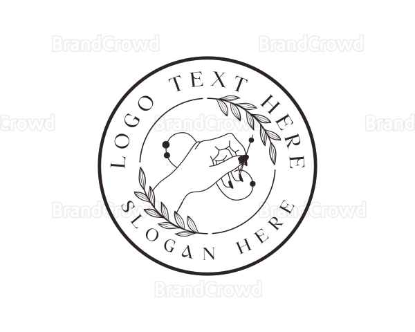 Hand Needle Bead Sewing Logo