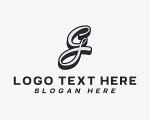 Initial - Cursive Apparel Letter G logo design