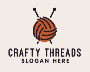 Yarn Ball String  logo design