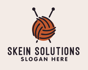 Skein - Yarn Ball String logo design