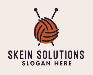 Yarn Ball String  logo design