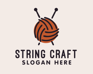 Yarn Ball String  logo design