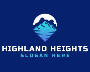 Highland - Travel Mountain Summit logo design