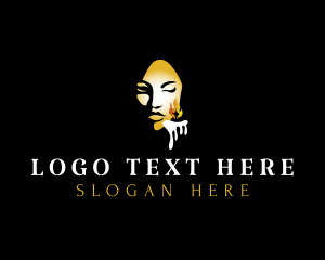 Religious - Candle Light Woman logo design