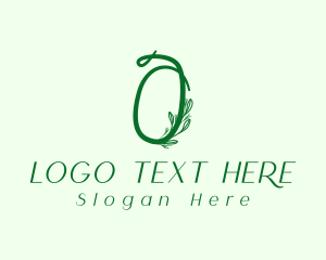 Flower Shop - Natural Elegant Letter O logo design