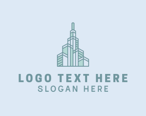 Developer - Abstract High Rise Building logo design