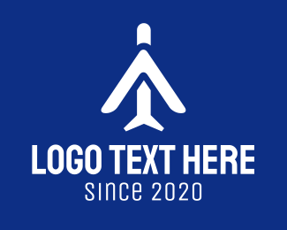 Abstract White Plane Logo