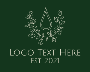 White - Botanical Essence Oil logo design