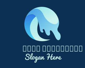 Blue Hydro Ocean Wave Logo