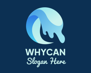 Blue Hydro Ocean Wave Logo