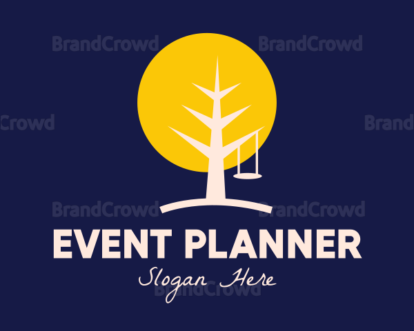 Night Forest Tree Swing Logo