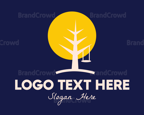 Night Forest Tree Swing Logo