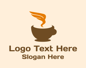 Robusta - Hot Winged Coffee logo design