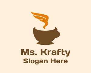 Affogato - Hot Winged Coffee logo design