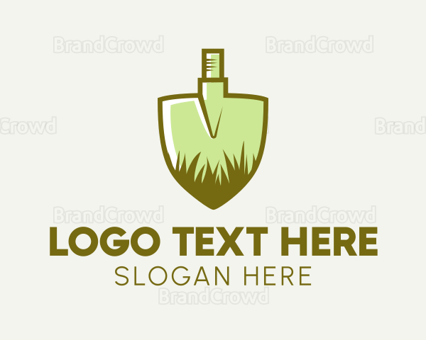 Shovel Grass Landscaping Logo