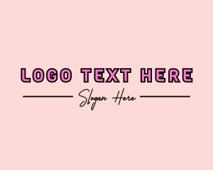 Vlogger - Pink Beauty Wordmark logo design