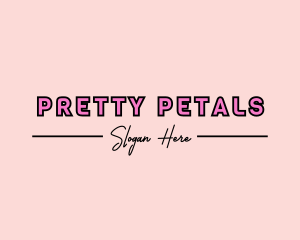 Pink Beauty Wordmark logo design