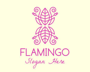 Pink Leaf Decoration  Logo