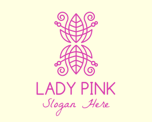 Pink Leaf Decoration  logo design