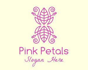 Pink Leaf Decoration  logo design