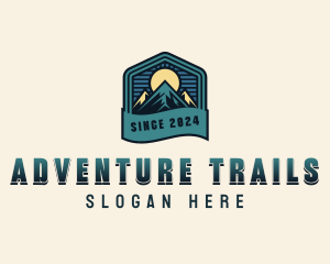 Hiking Mountain Summit logo design