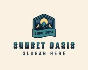 Hiking Mountain Summit logo design