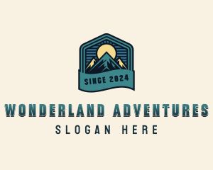 Hiking Mountain Summit logo design