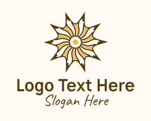 Sustainable Energy - Psychedelic Sun Decoration logo design