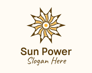 Psychedelic Sun Decoration logo design