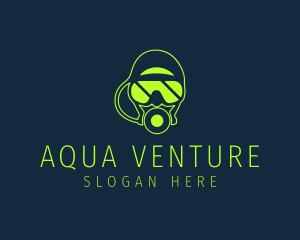 Snorkeling - Scuba Diver Snorkel logo design