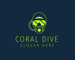 Snorkeling - Scuba Diver Snorkel logo design