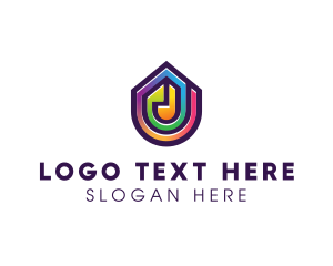 Tri Color - Corlorful Gradient Stained Glass logo design