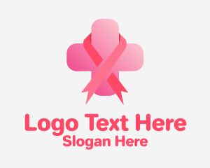 Nurse - Breast Cancer Cross logo design