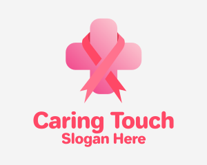 Caregiver - Breast Cancer Cross logo design