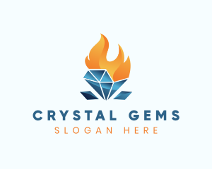 Crystal Flame Jewelry  logo design