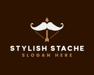 Mustache - Mustache Arrow Barber logo design