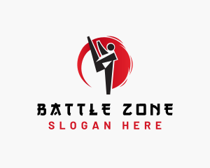 Fighting - Karate Martial Arts logo design