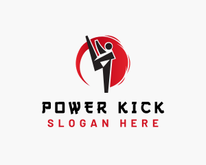 Kick - Karate Martial Arts logo design
