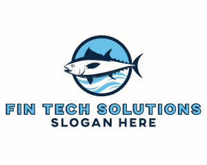 Ocean Tuna Fish logo design