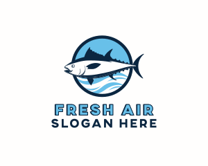 Ocean Tuna Fish logo design