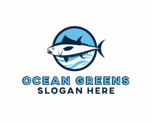 Ocean Tuna Fish logo design