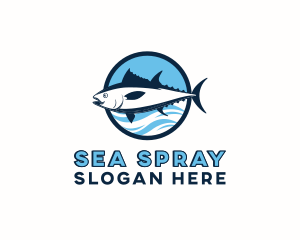 Ocean Tuna Fish logo design