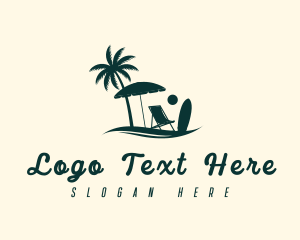 Lounge - Summer Beach Chair logo design