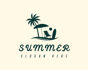 Summer Beach Chair logo design