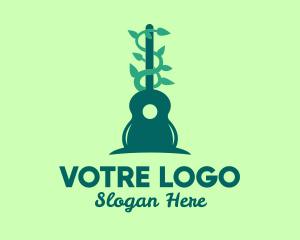 Leaf - Guitar Nature Sounds logo design