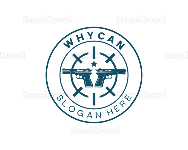 Pistol Gun Weapon Logo