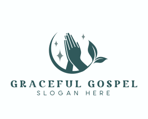 Gospel - Sacred Leaf Hand Prayer logo design